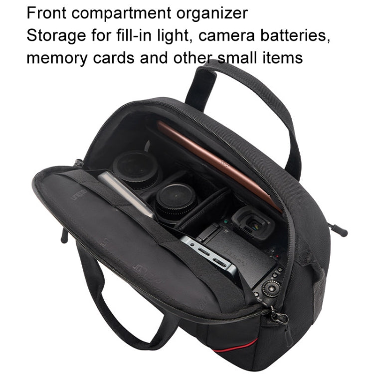 Cwatcun D109 Portable Casual Waterproof Multi-Function Camera Storage Photography Bag, Color: Large Black by Cwatcun