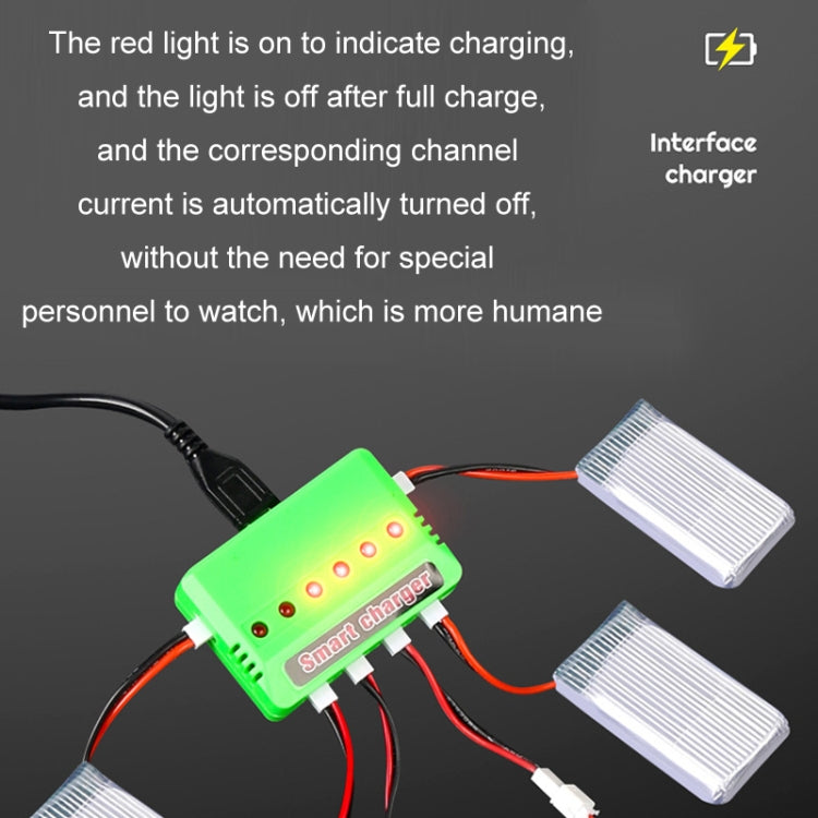 One To Six 3.7V Lithium Battery Drone USB Charger, Color: Green JST Port by buy2fix