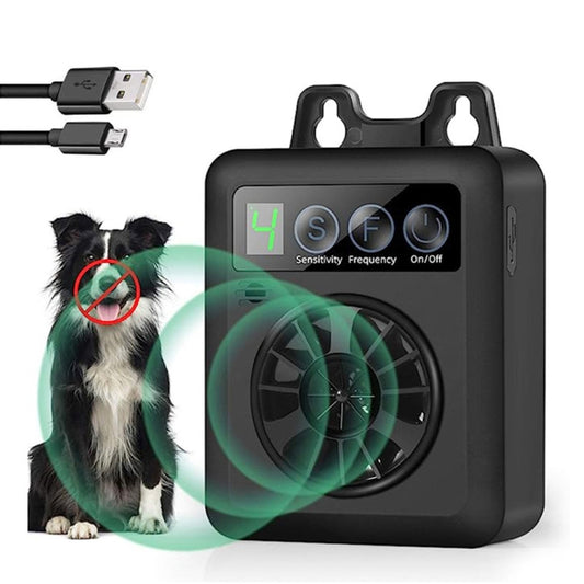K6 Digital Display Intelligent Ultrasonic Barking Control Device Dog Training Device Repellent Device(Black) by buy2fix