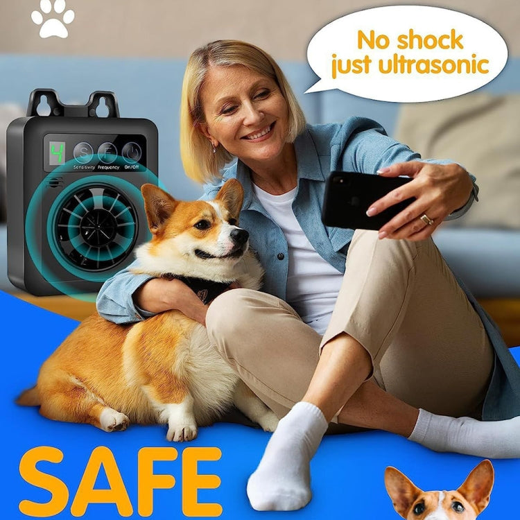 K6 Digital Display Intelligent Ultrasonic Barking Control Device Dog Training Device Repellent Device(Black) by buy2fix