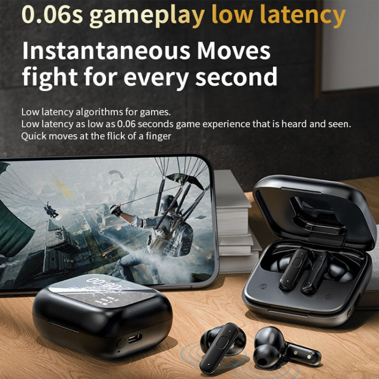 LY30 Full-color Touch Screen ANC+ENC Noise Reduction Wireless Bluetooth Earphones(Black) by buy2fix