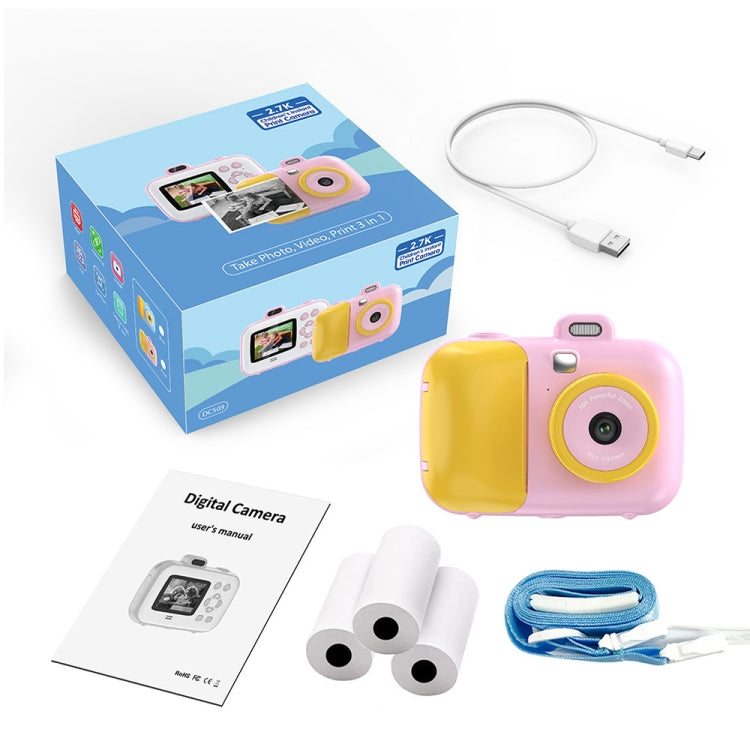 2.4-Inch Smart Digital Kids Thermal Printing Camera With Printing Paper, Color: 503AF Blue Focus by buy2fix