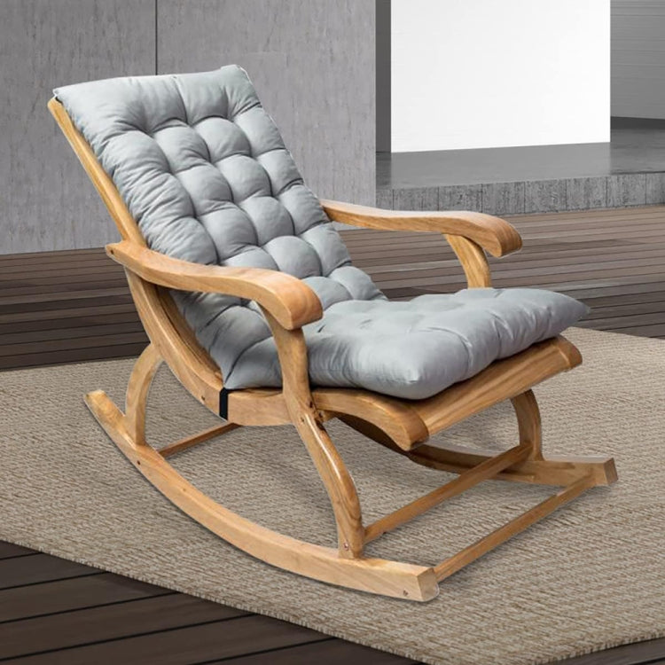 120x50x8cm Home Soft Lounger Cushion Garden Fabric Backrest Rattan Chair Cushion(Grey) by buy2fix