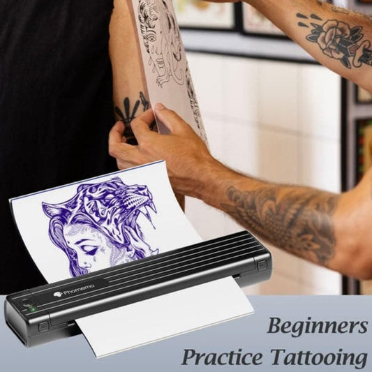 Phomemo TP83-BK Wireless Tattoo Stencil Printer With 10pcs Transfer Paper(Black) by Phomemo