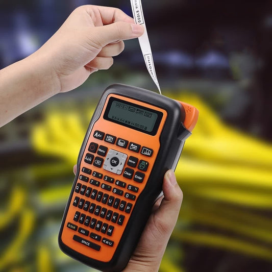 Phomemo E1000 Handheld Industrial Label Maker Thermal Transfer Printer with Keyboard, US Plug(Orange) by Phomemo