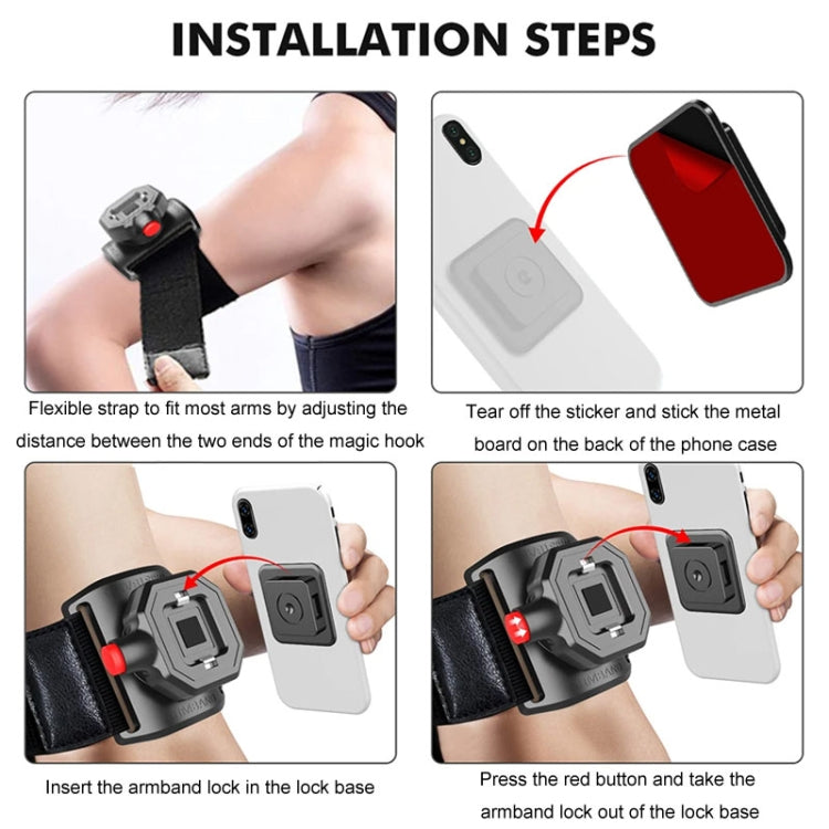 Outdoor Sports Wrist Band Mobile Phone Holder Running Fitness Wrist Strap Phone Holder(Black) - Other by buy2fix | Online Shopping UK | buy2fix