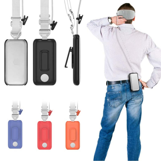 For Apple Vision Pro Battery PC Case Holder With Belt Clip And Shoulder Strap VR Headset Accessory(Red) by buy2fix