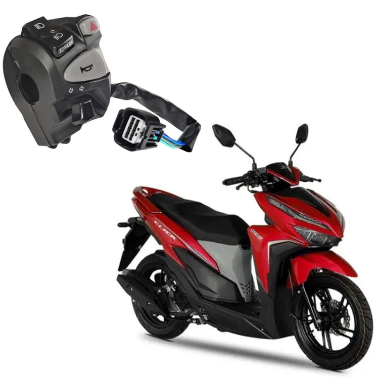 For Honda Click150i Left Handlebar Turn Signal Motorcycle Switch Accessories(Black) by buy2fix