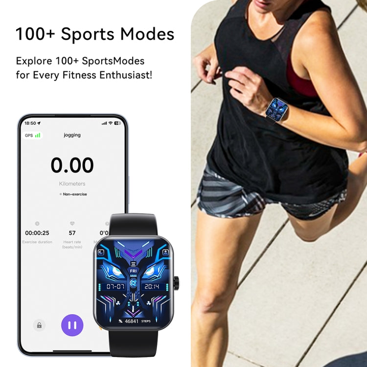 F16 2.0-inch IP67 Waterproof Health Monitoring Bluetooth Call Smart Watch(Grey) by buy2fix