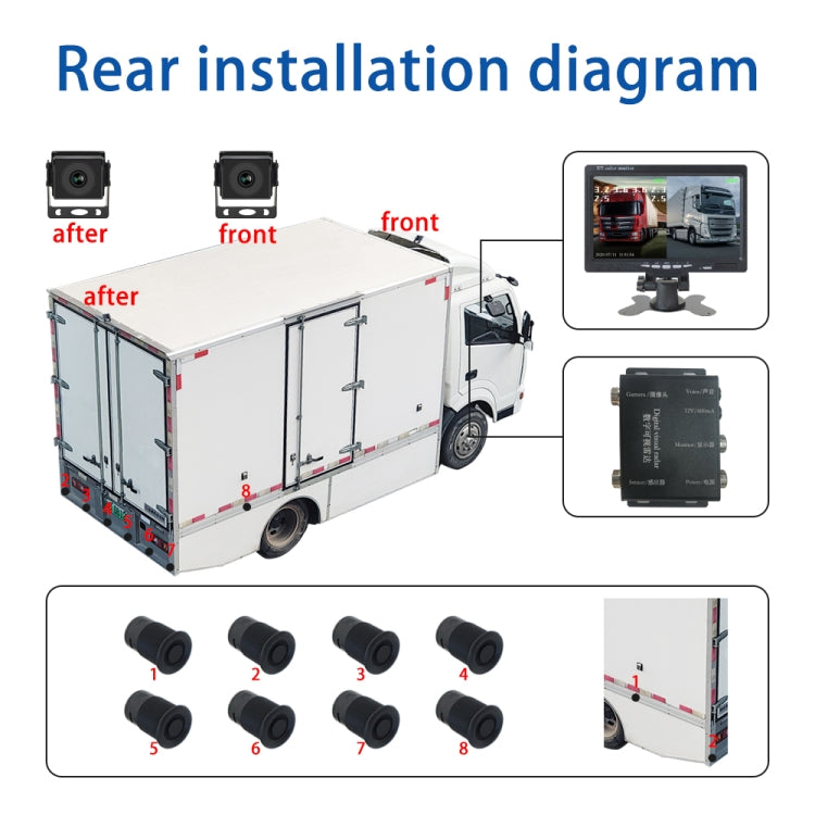 7 Inch Two-Way Display With Reverse Detection Digital Radar(PZ904) by buy2fix