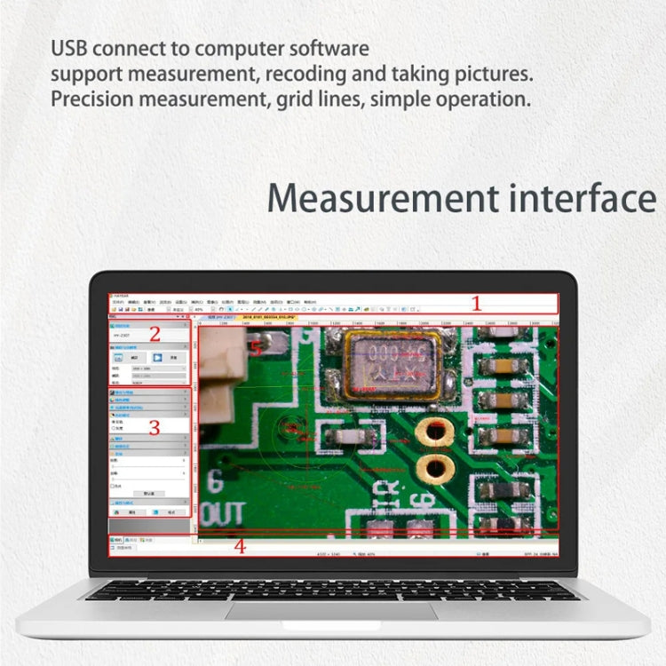 Measuring Electron Microscope Industrial Camera, Specifications: 4K Dual Interface With Measurement by buy2fix