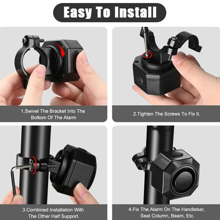 SF32R+03C Electric Motorcycle / Bike Anti-theft Alarm Home Wiring Free Vibration Alarm by buy2fix