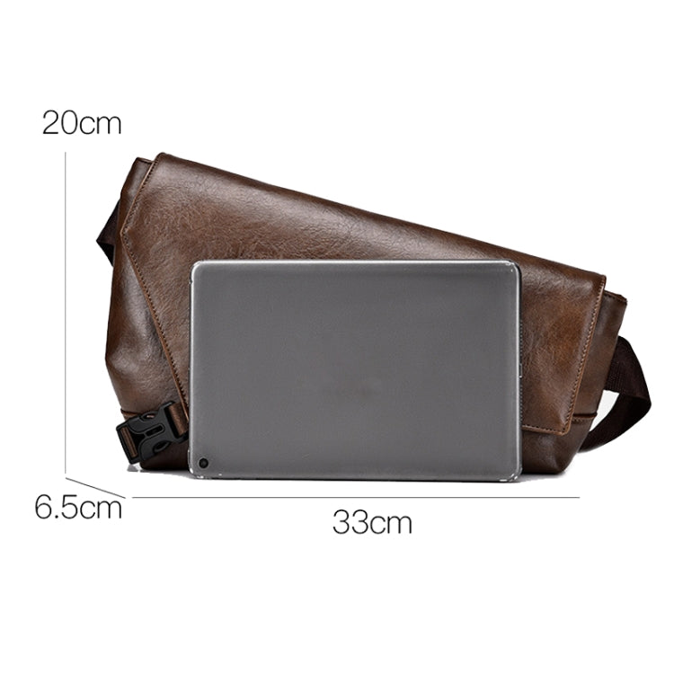 WEIXIER D515 Men Crossbody Single Shoulder Bag Large Capacity Waterproof Messenger Backpack(Black) - Single-shoulder Bags by WEIXIER | Online Shopping UK | buy2fix