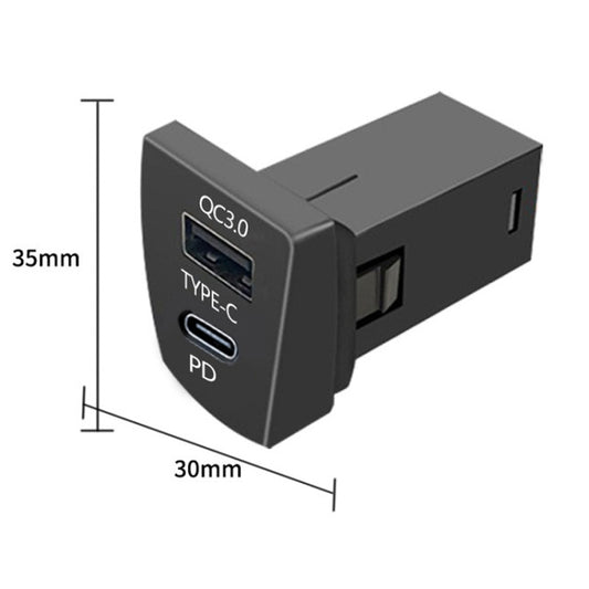 For Toyota RAV4 / WILDLANDER USB-PD Port 60W Fast Charging Modified Car Charger(Non-Destructive Cord) by buy2fix