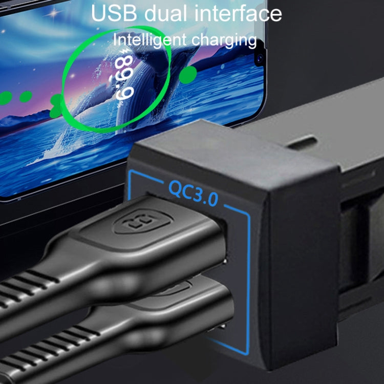 For Toyota Corolla / Levin / Avalon / Prado / Wildlander / Camry Dual-USB Modified Car Charger, Model: Insurance Box Cord by buy2fix