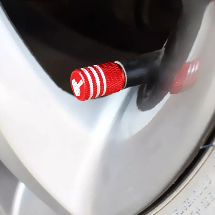 4pcs Laser Ioon Car Tire Modification Universal Valve(Red) by buy2fix