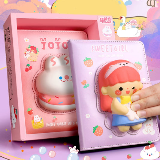 Kabaxiong A5 Size 3D Squishy Destress Cute Notebook Diary 100 Inner Pages(Good Duck) by Kabaxiong