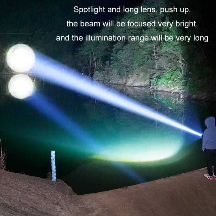 Type-C Rechargeable Outdoor Zoom Strong Laser Flashlight(519) by buy2fix