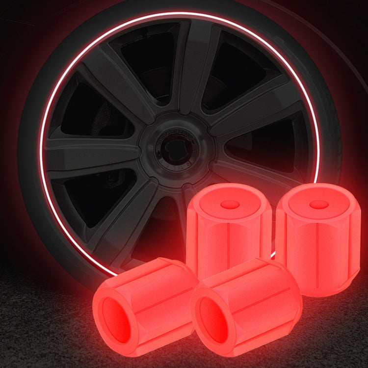 5packs Luminous Car Motorcycle Tire Valves, Color: Pink(4pcs /Set) by buy2fix