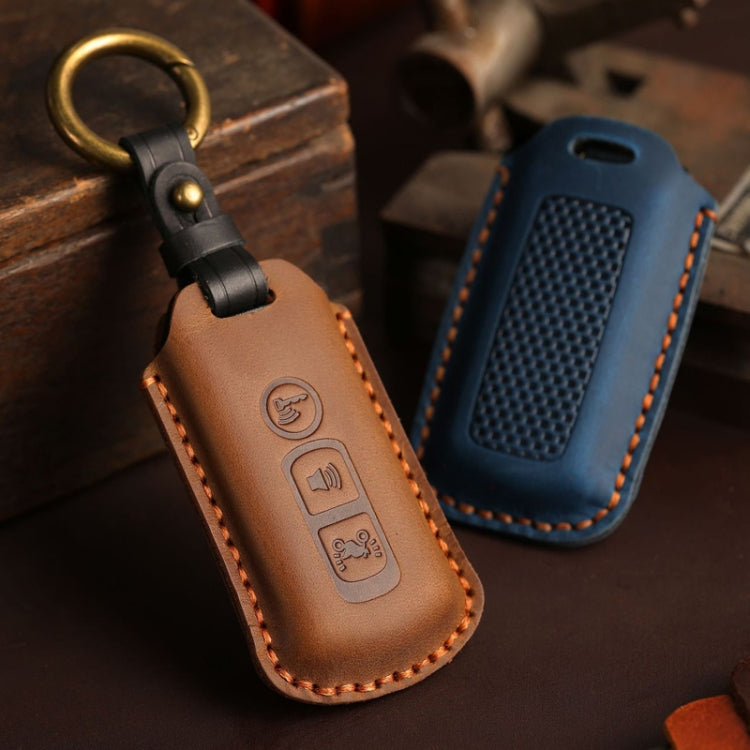 For Honda NS125LA/Lead125/PCX160/Forza 350 Hallmo Motorcycle Key Case, Color: 3 Keys Blue by Hallmo