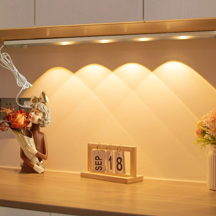 220V CN Plug Motion Sensor Wardrobe Cabinet Lamp LED Light Bar, Spec: Warm White 60cm - Sensor LED Lights by buy2fix | Online Shopping UK | buy2fix