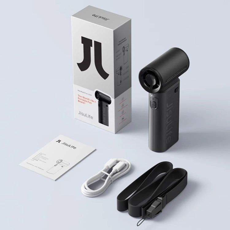 JisuLife Life9 High Speed Handheld Small Fan Mini Portable USB Rechargeable Desktop Cooling Electric Fan, Battery Capacity: 5000mAh(Gray) by Jisulife