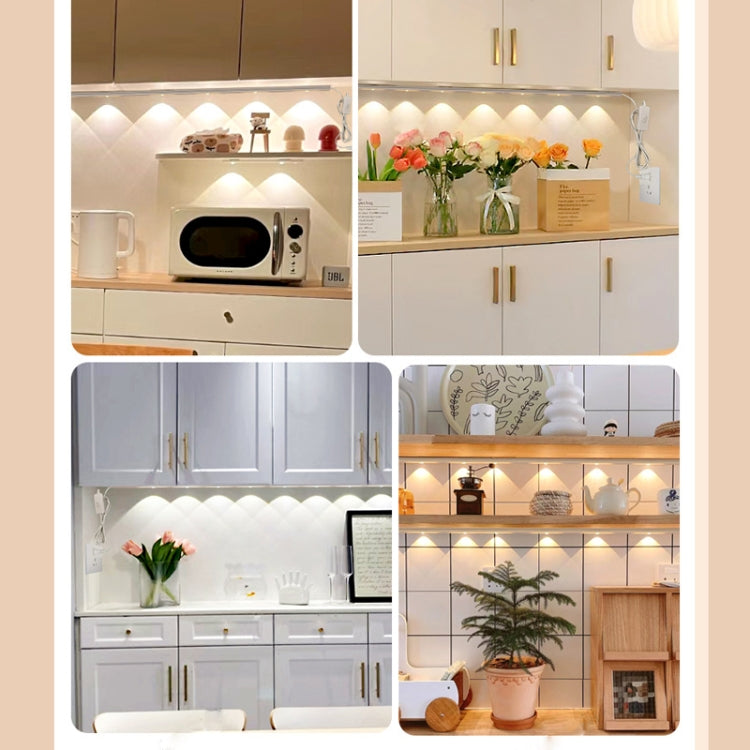 30cm 220V CN Plug Wardrobe Cabinet Lamp LED Light Bar With Button Switch(Warm White) by buy2fix