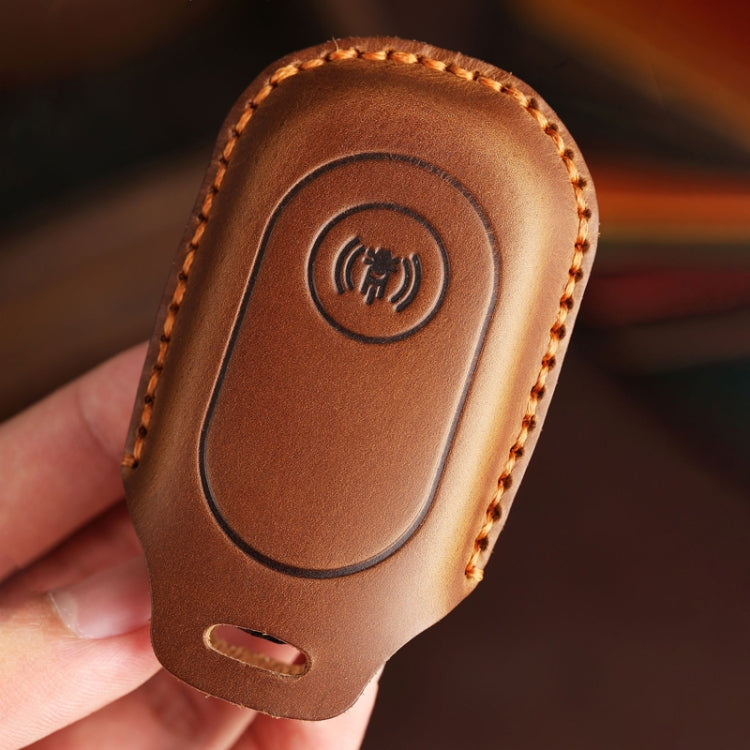 For Sanyang Hallmo Motorcycle Remote Key Protective Case(Brown) by Hallmo