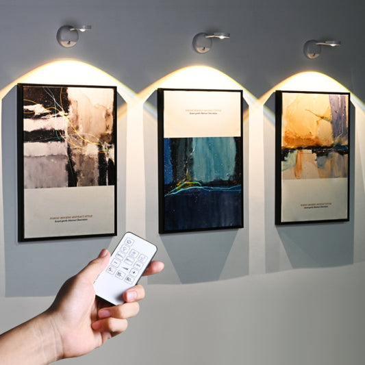 Rechargeable LED Motion Sensor Wireless Spotlight With Remote Control 1200mAH White by buy2fix