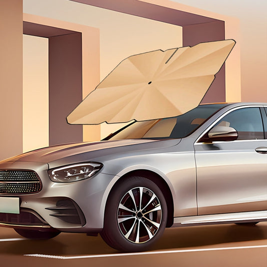 Car Windshield Titanium Sun Protection Heat Insulation Parasol(Small Gold 9958) by buy2fix