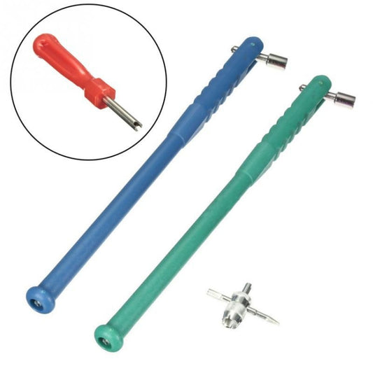 3pcs /Set Tire Valve Installation Repair Removal Wrench Tools(Green) by buy2fix