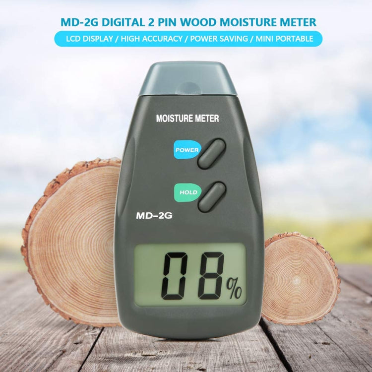 MD-2G 2 Pin LCD Screen Digital Display Wood Moisture and Humidity Detector by buy2fix