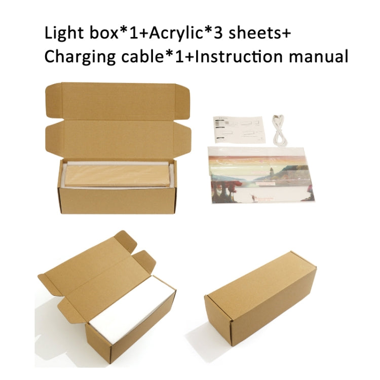 Bluetooth Music Wooden Acrylic Atmosphere Lightbox Decoration Painting Night Light by buy2fix