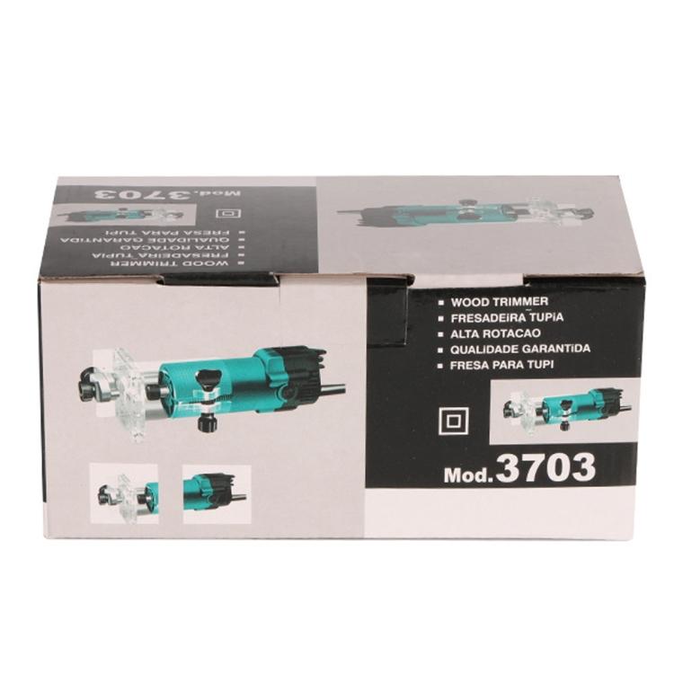 MOYI Aluminum Body Multifunctional Small Electric Woodworking Carving Slotting Trimming Machine, Specifications: 15 Milling Cutters US Plug by buy2fix