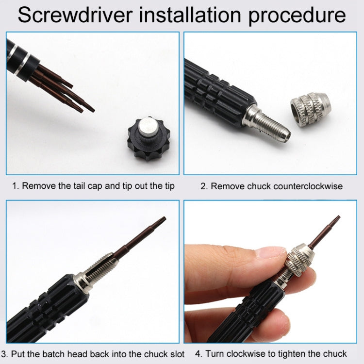 5 In 1 Aluminum Alloy Screwdriver Cell Phone Disassembly And Repair Tools(Black) by buy2fix