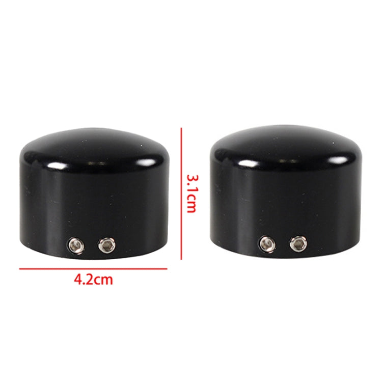 For Harley Davidson Motorcycle Modified Front Axle Wheel Covers Front Axle Decorative Cover(Black) by buy2fix