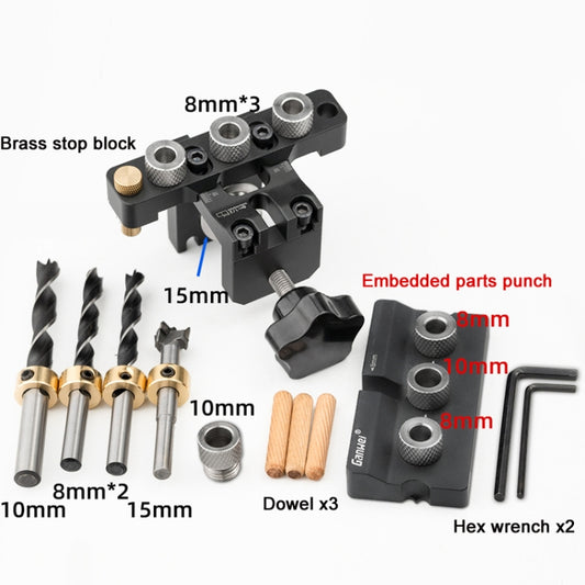 Ganwei 3 in 1 Mini Woodworking Positioning Punch Embedded Parts, Model: MG0-001-0048-B by Ganwei