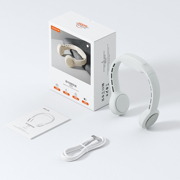 JisuLife FA31 USB Rechargeable Hanging Neck Mini Fan Bladeless Cooling Outdoor High Wind Power Electric Fan(Mint Green) by Jisulife