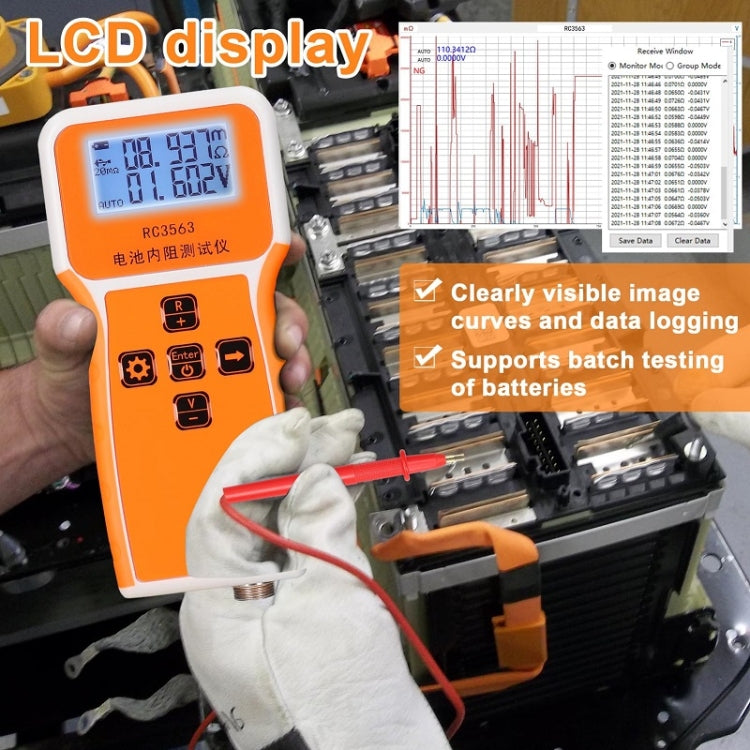 High-Precision Battery Voltage Internal Resistance Tester, Specifications: Host+Clip by buy2fix