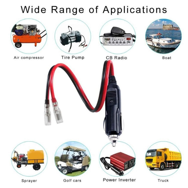 1pair 16AWG 15A 12V/24V Fused Cigarette Lighter Plug With Lead by buy2fix