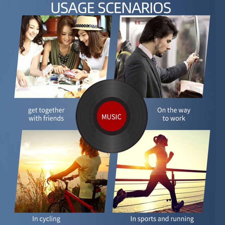 With 64GB TF Card HIFI Lossless DSD256 Music Player Sports MP3(Silver Gray) by buy2fix