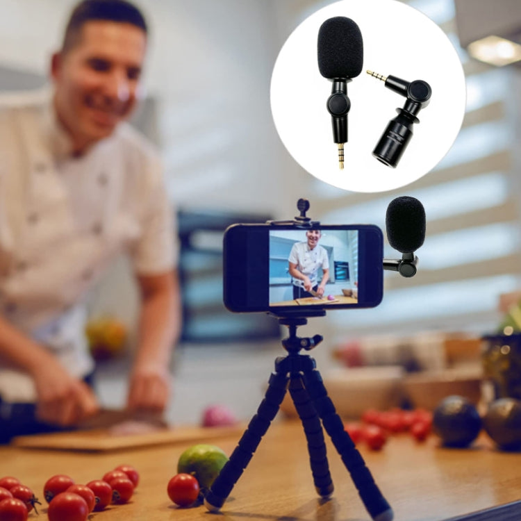 Mobile Phone Live Broadcast Microphone, Style: Pro 3.5 Straight Head 3-section Plug (Sponge Cover) by buy2fix