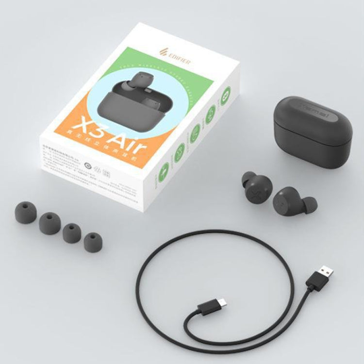 Edifier X3 Air Wireless Stereo Bluetooth Earphone Standard(Gray) - Bluetooth Earphone by Edifier | Online Shopping UK | buy2fix