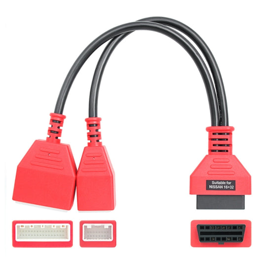 16+32 PIN OBD Gateway Adapter For Nissan(Red) by buy2fix