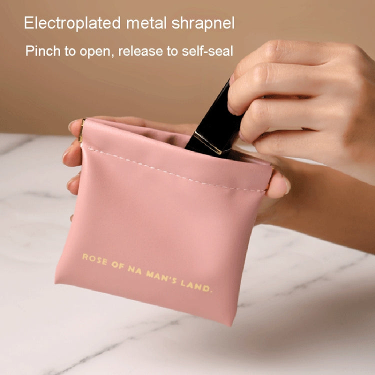 2pcs /Set PU Data Cable Earphone Storage Bag Mini Portable Lipstick Pouch Coin Purse, Size: Large+Small(White) by buy2fix