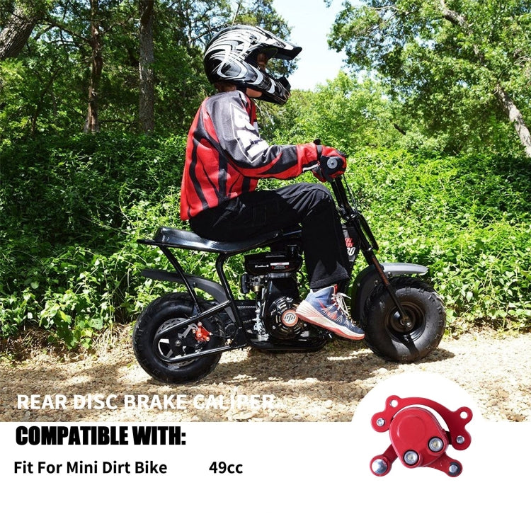 Motorcycle Disc Brake Caliper Pads For ATV Harley 49CC Trotting Red Left Accessory Kits by buy2fix