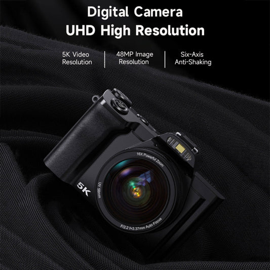 DC-201S 5K/30FPS 3.5-Inch 16X Six-Axis Anti-Shake HD Digital Camera With UV Lens(UK Plug) by buy2fix