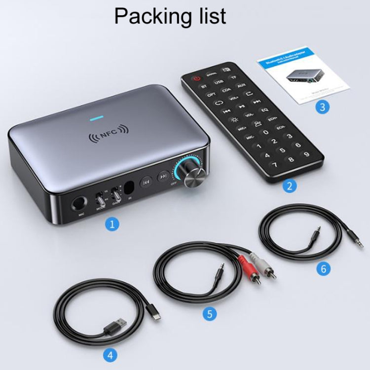 M16 Pro NFC Fiber Optic Bluetooth Receiver And Transmitter 5.1 Audio Adapter - Audio Receiver Transmitter by buy2fix | Online Shopping UK | buy2fix
