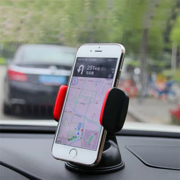 Navigation Car Holder Dashboard Desktop Suction Cup Mobile Phone Holder(Black Red) by buy2fix
