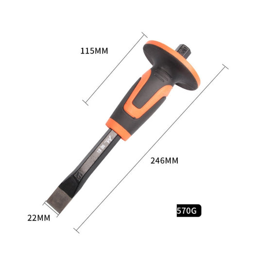 MYTEC Upgraded Flat 246mm Forged Hexagonal Rod Chisel Big Top Cap Industrial Grade Forged Steel Chisel by MYTEC